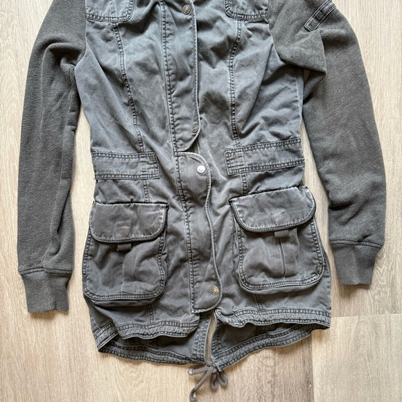 Abercrombie & Fitch Y2K Charcoal Utility Jacket Size S Industrial Retro Casual - Picture 10 of 15